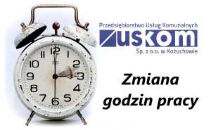 Zmiana godzin pracy