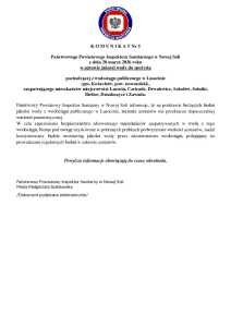 Komunikat – jakość wody na wodociągu Lasocin.