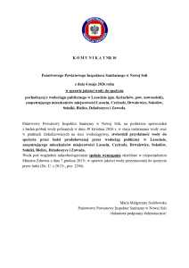 JAKOŚĆ WODY (Lasocin i okolice) – aktualizacja